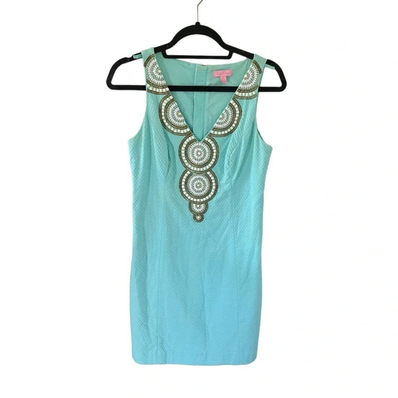 Lilly Pulitzer Gabby Shift Dress in Serene Blue - Picture 5 of 9